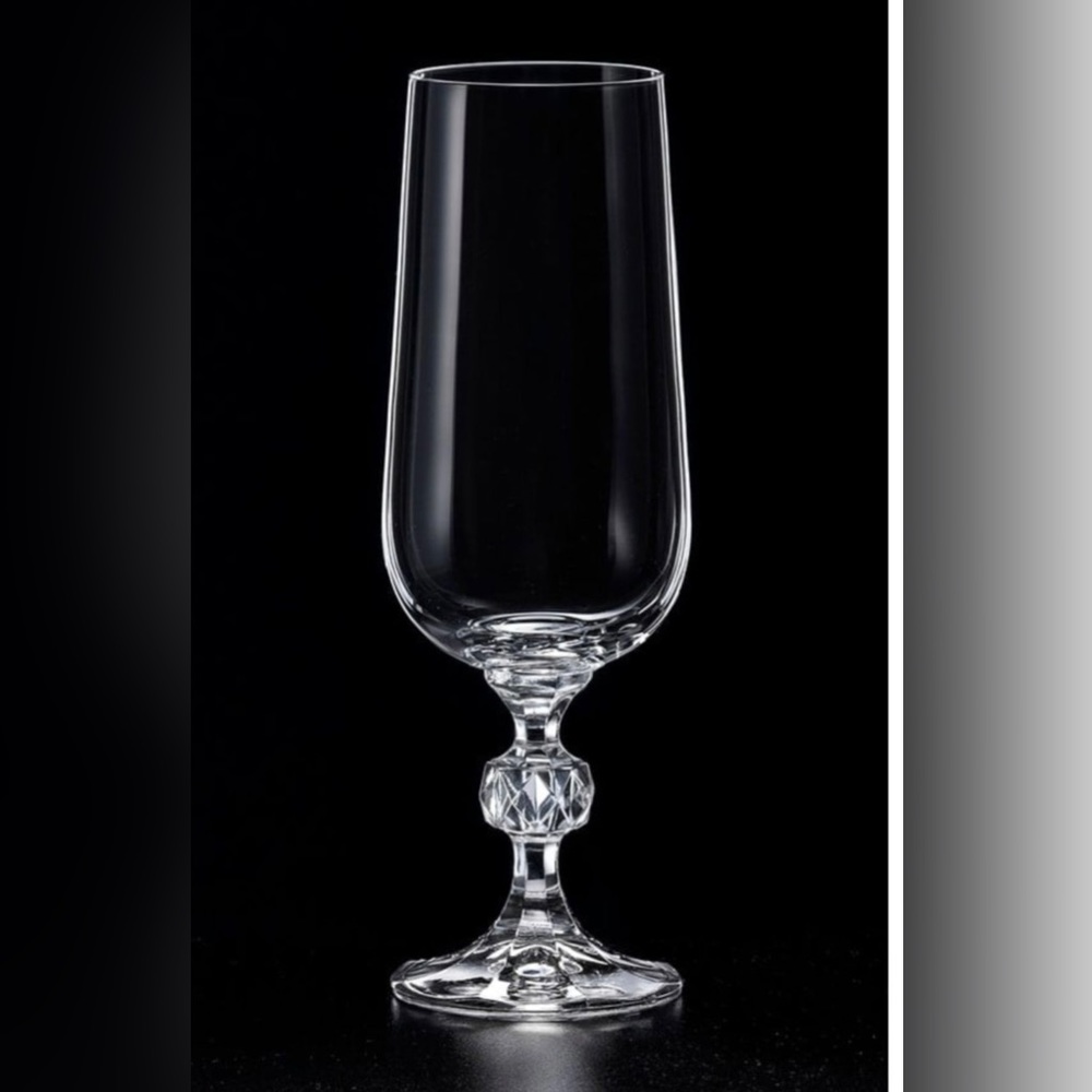 🎉HP🎉 NEW Vintage Bohemia Claudia Crystal Champagne Flutes set of 6